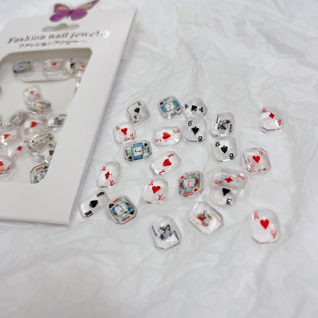 Charm Lá Bài Gắn Móng - CHarm Cơ Trang Trí Móng