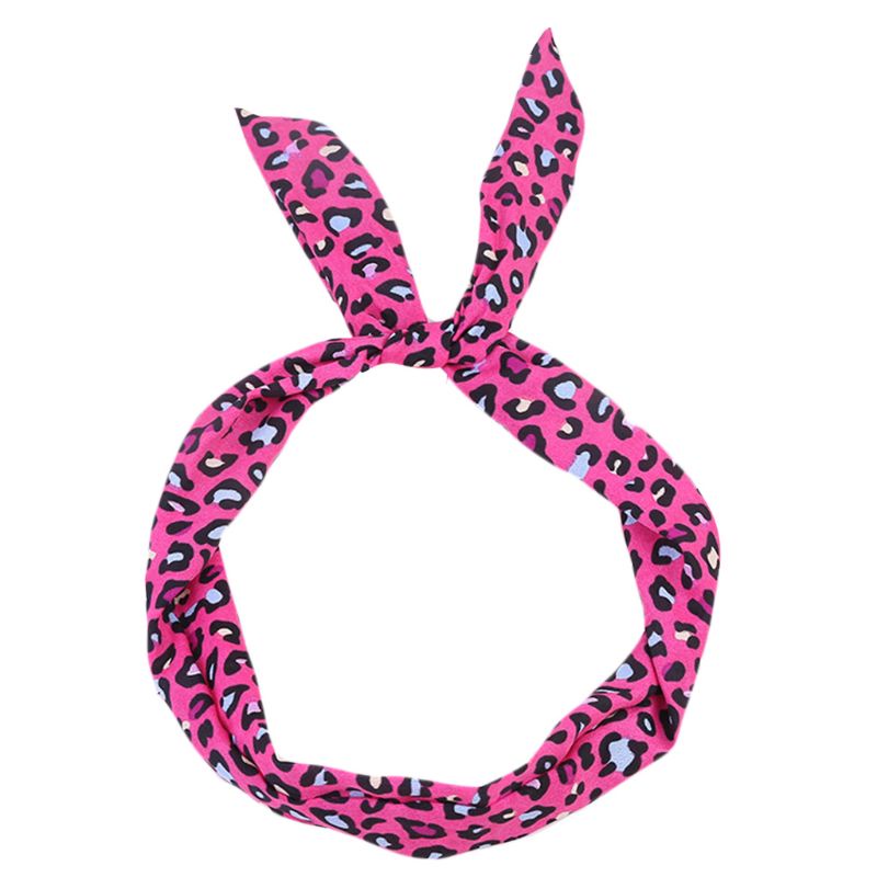 Băng Đô Tai Thỏ Họa Tiết Da Báo Dễ Thương Bắt Mắt