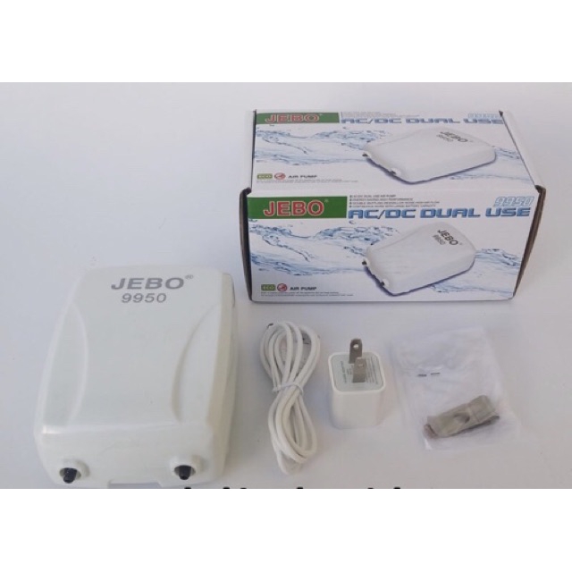 Máy Sủi Oxy Chạy Pin Sạc JEBO 9950  Dùng Đc Khi Cúp Điện - Chỉ máy oxy