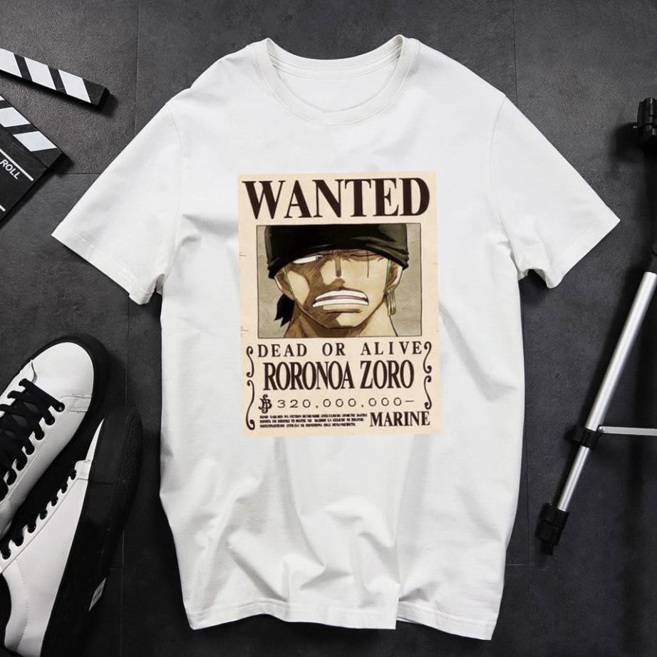 BST ÁO THUN ONE PIECE TRUY NÃ BĂNG MŨ RƠM SIÊU ĐỘC | ÁO LUFFY ONE PIECE WANTED TSHIRT OP18