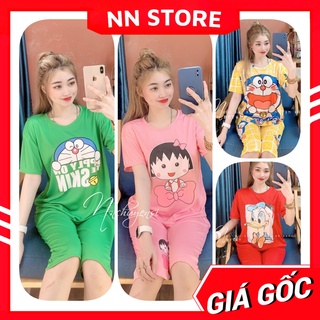 Đồ bộ nữ bò sữa mặc nhà chất thun mềm mịn mát in hình bò sữa in hình hoạt hình dễ thương BTT tổng hợp