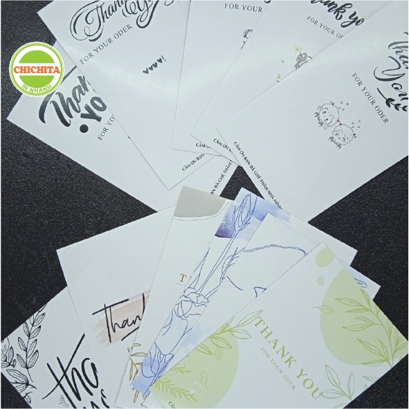 Tem Decal Dán Hộp Carton, Tem Thank You Dán Niêm Phong Hộp cod hàng có sẵn đẹp 11x6,5 cm 1-15