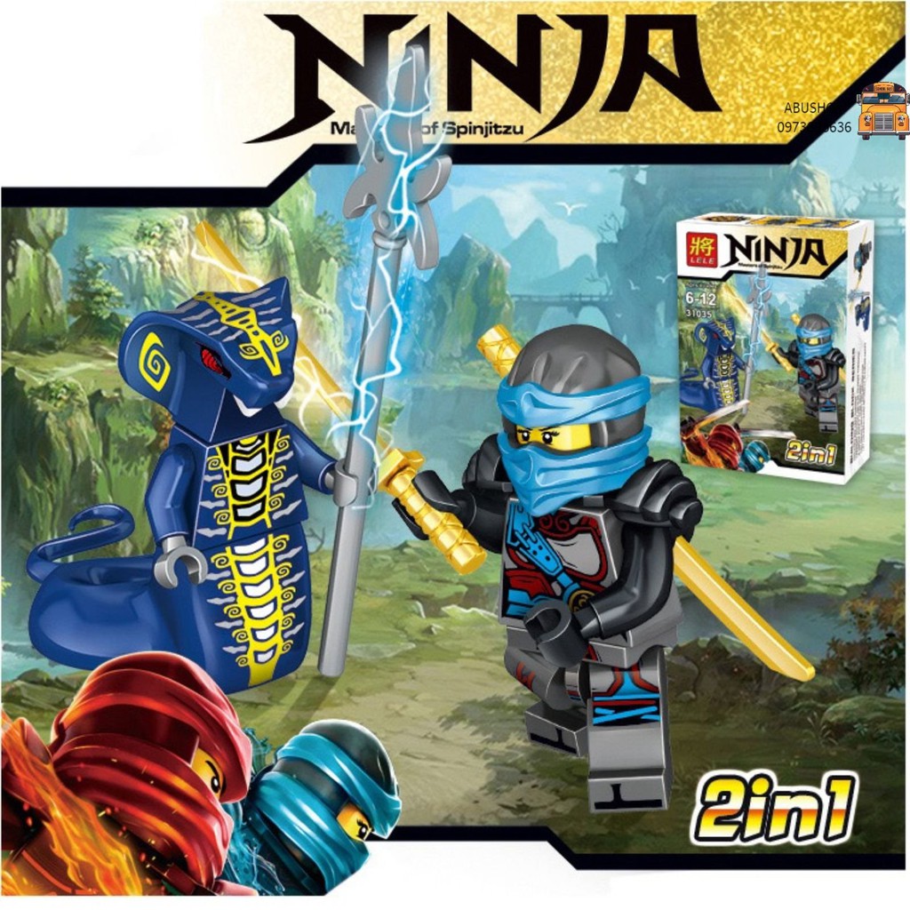 Lego NINJA rắn 2in1 -  Đồ chơi trẻ em lắp ráp, Lego cao cấp sưu tập bộ 2in1 nhân vật ninja hottrend A68