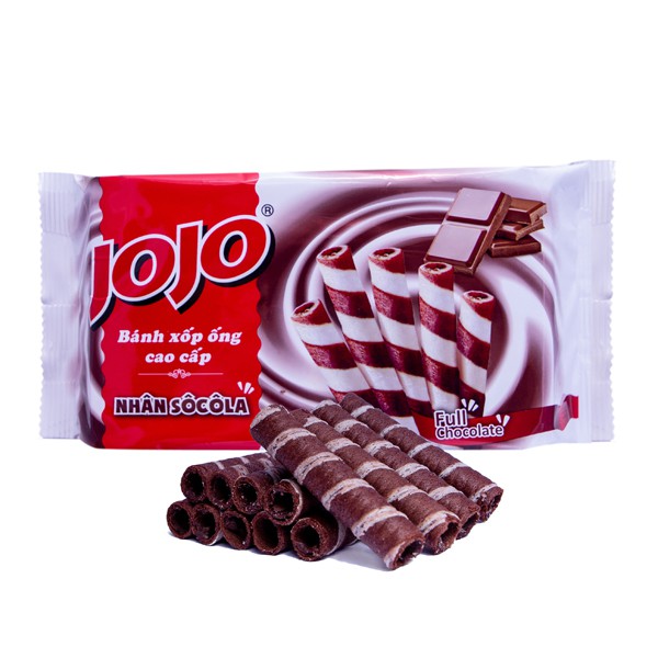BÁNH XỐP ỐNG JOJO NHÂN SÔCÔLA 125G