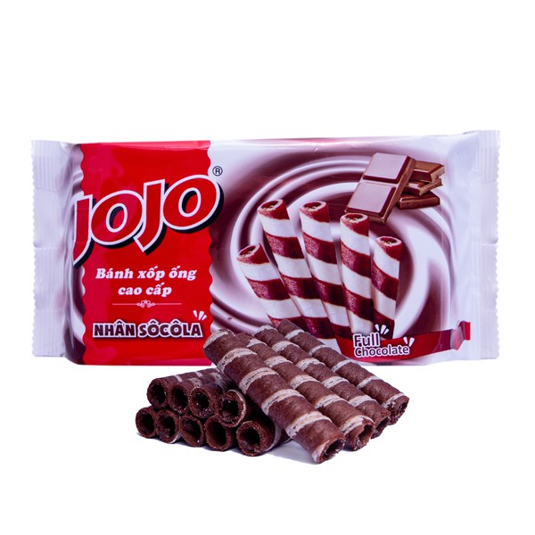 BÁNH XỐP ỐNG JOJO NHÂN SÔCÔLA 125G