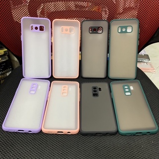 Ốp lưng samsung S9 plus S8 plus viền dẻo màu lưng nhám bảo vệ camera