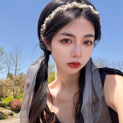 Băng Đô Đính Ngọc Trai Nhân Tạo Thời Trang Dành Cho Nữ