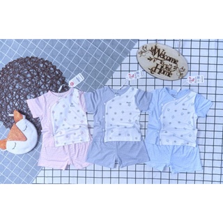 Bộ sơ sinh Avaler cộc tay cài chéo