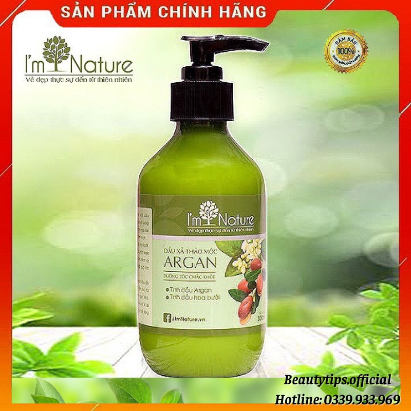 (+Quà) Dầu Xả Thảo Mộc I’m Nature Tinh Chất Argan Ngăn Rụng Và Giúp Mọc Tóc I’m Nature 300ml