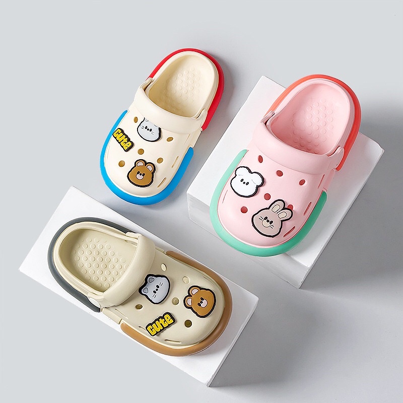 Dép sục cho bé Mario Gấu mèo cute cưng xỉu có quai hậu mã SMB2