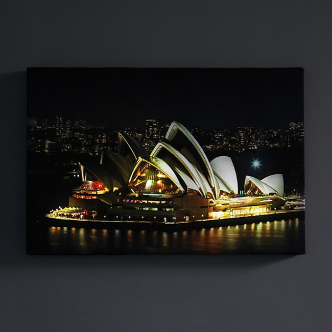 Tranh Phong Cảnh có đèn LED - Nhà hát Opera Sydney - kích thước 40*60 MS-06