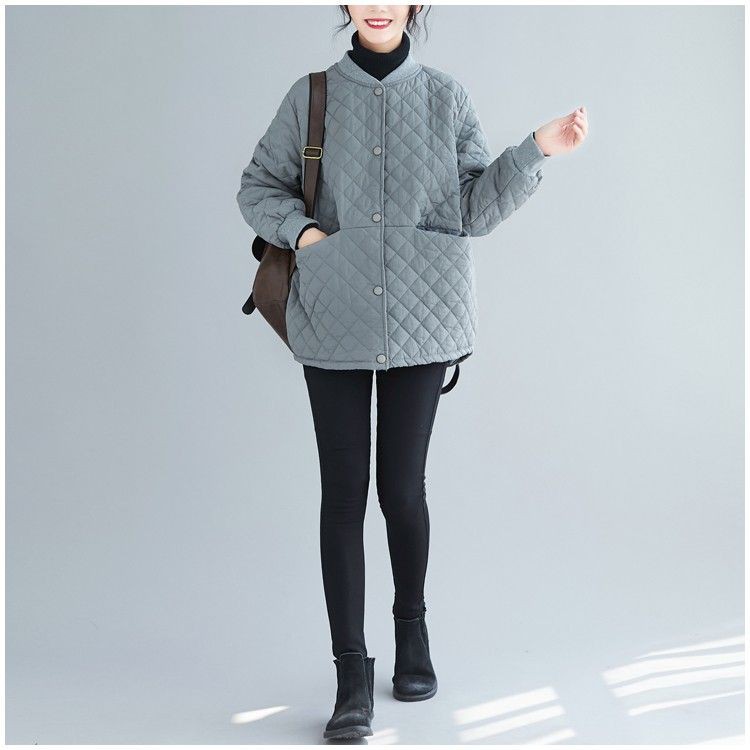 [ORDER] Áo khoác nữ bigsize chần bông dáng bomber trẻ trung (fit 90kg) - Có ảnh thật | BigBuy360 - bigbuy360.vn