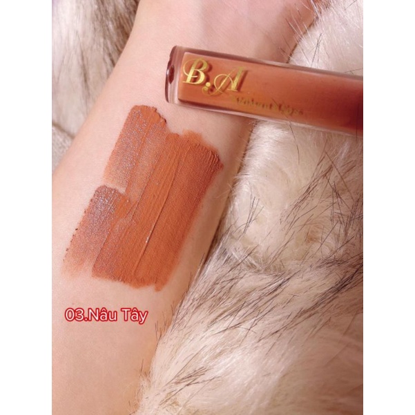 Son nắp vàng  Son kem cao cấp B.A Beauty  tặng kèm ủ môi