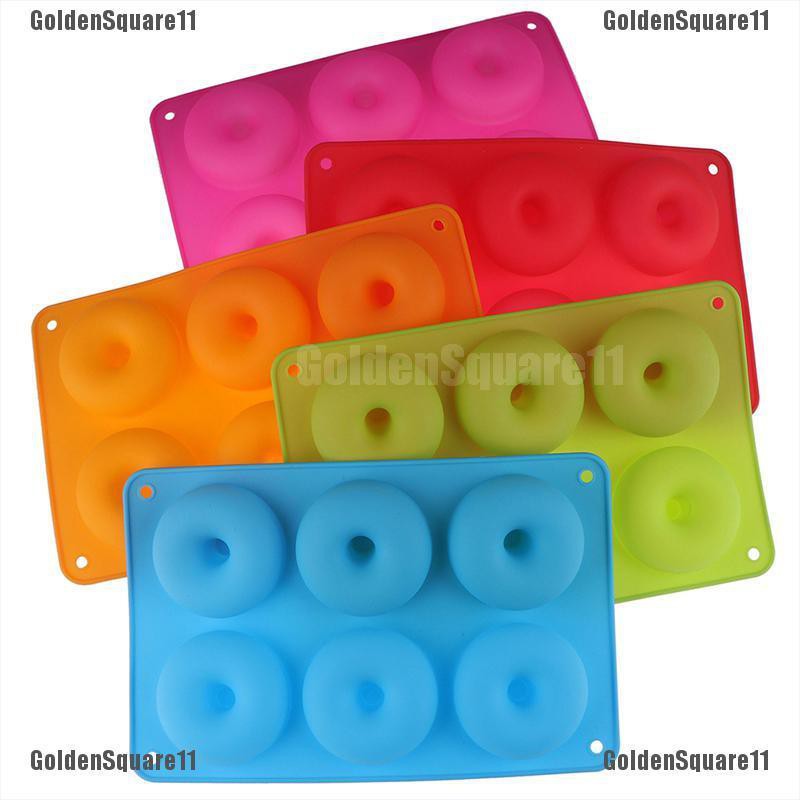 Khuôn Silicone 6 Ngăn Làm Bánh Donut DIY