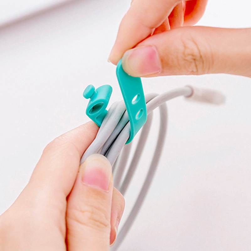 Set 4 Kẹp Giữ Dây Cáp Bằng Silicon Tiện Lợi