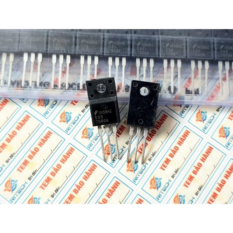 [Combo 10 chiếc] SSS7N60A, SSS7N60B Mosfet Kênh-N 4A/600V TO-220F