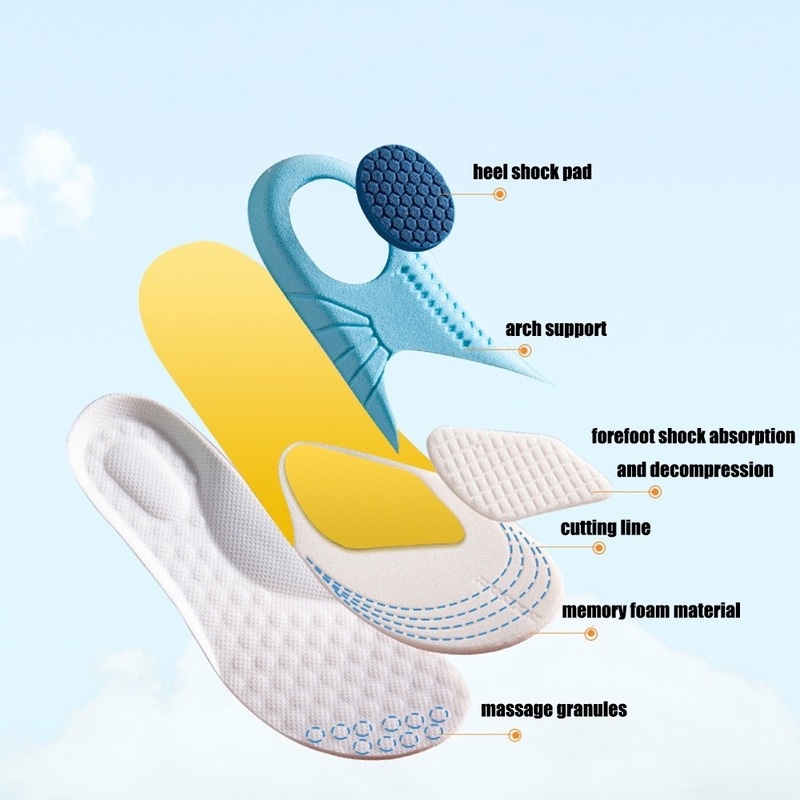 Miếng Lót Giày Thể Thao Thoáng Khí Thấm Hút Mồ Hôi Cho Bé