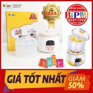 (CHÍNH HÃNG BEAR)Nồi Nấu Cháo Chậm, Nồi Ninh Hầm Đa Năng Nấu Cách Thủy BEAR 0,8L Bản Quốc tế