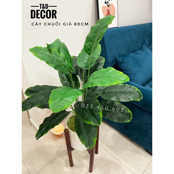 CÂY CHUỐI GIẢ 80cm - Cây giả decor trang trí nhà cửa