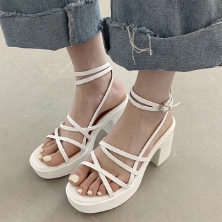 GiÀY CAO GÓT 3319 PHỐI DÂY ĐẾ CAO 7CM
