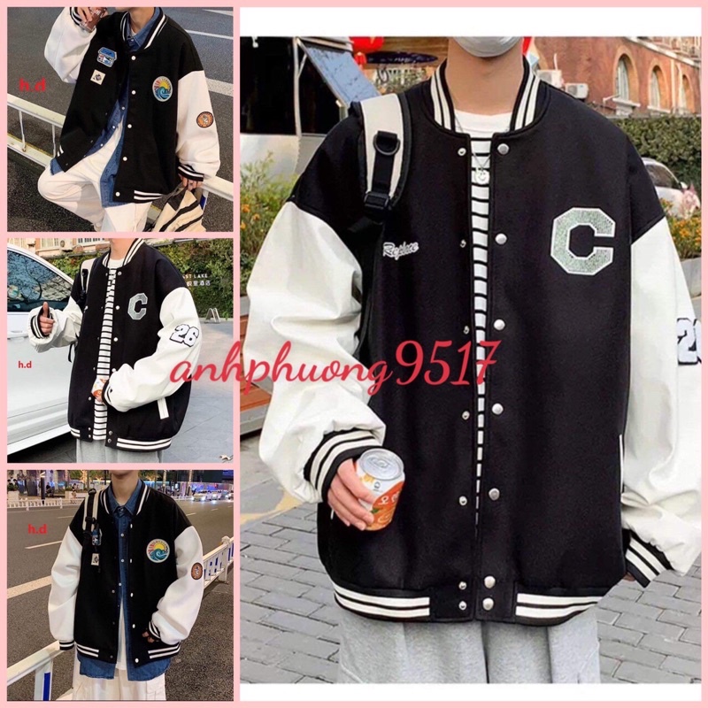 Áo khoác bomber Jacket nam nữ C26,Ngôi nhà Hàng loại 1 cá tính Trend 2022 phong cách Hàn QuốcChất nỉ vs gió chống nắng