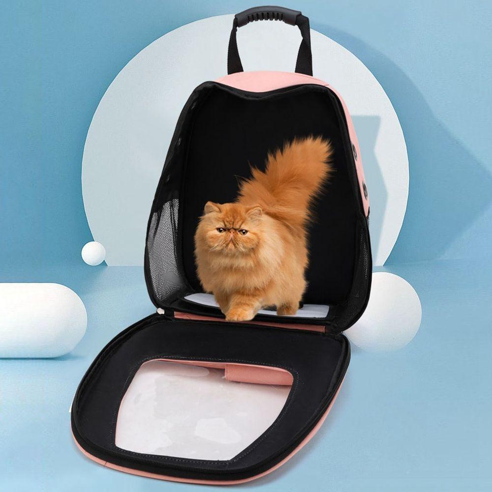 1 Túi Xách Vải Oxford Màu Trơn Thoải Mái Kèm Cửa Sổ Và Túi Đựng Thú Cưng