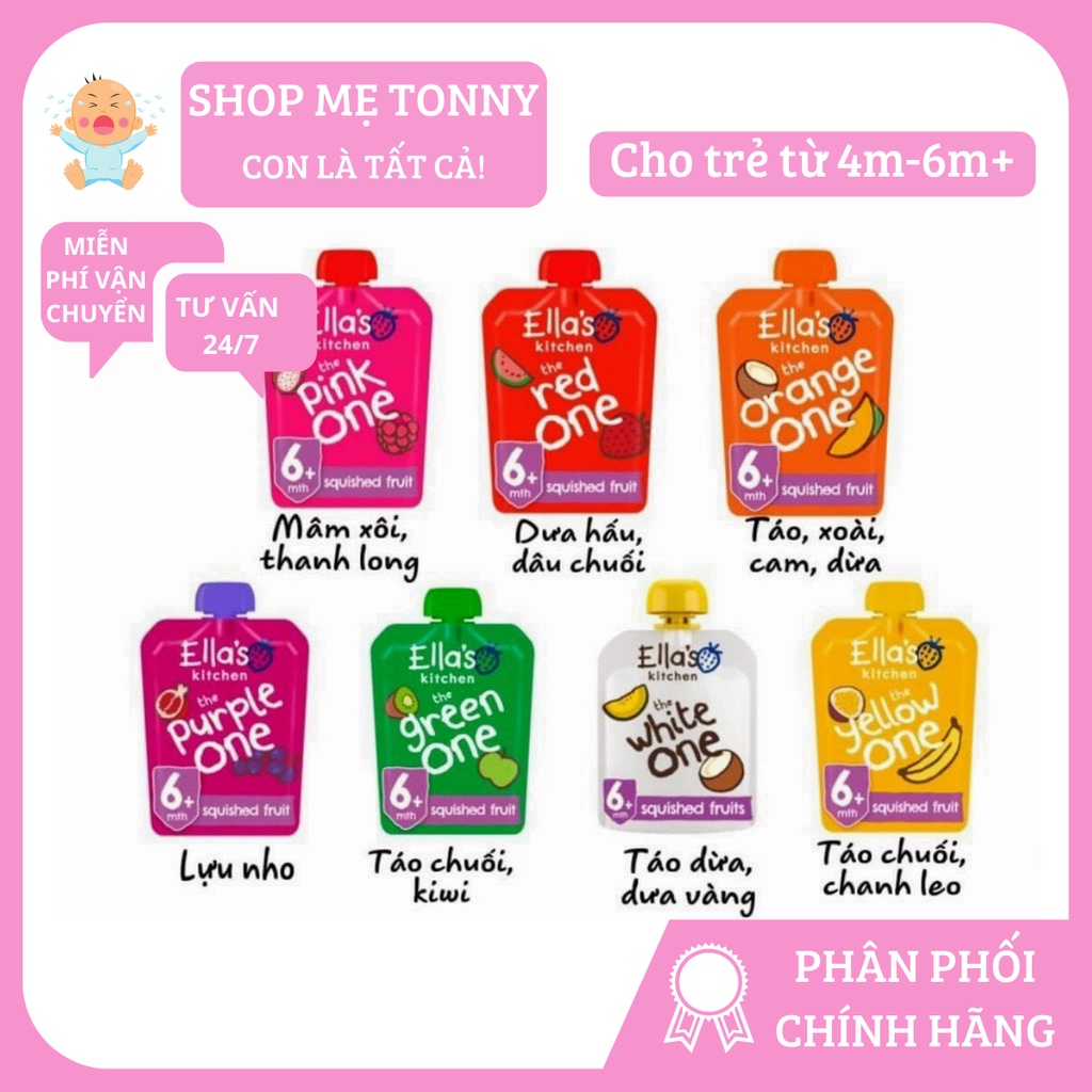 Hoa quả nghiền hữu cơ Ella's Kitchen  date 2023