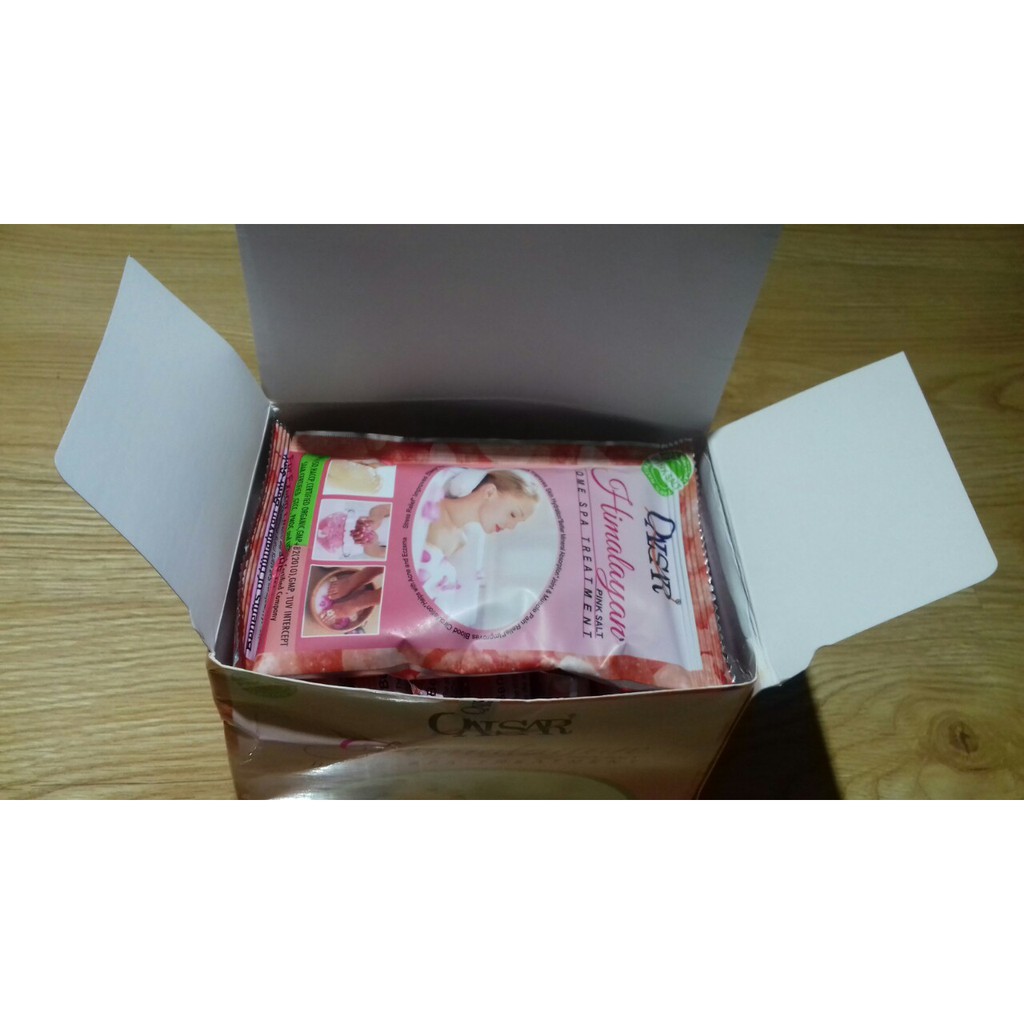 Hộp Muối Tắm Himalaya 1kg. 10 gói nhỏ. Tẩy sạch tế báo chết. Trị Viêm nang lông, viêm lỗ chân lông. | BigBuy360 - bigbuy360.vn