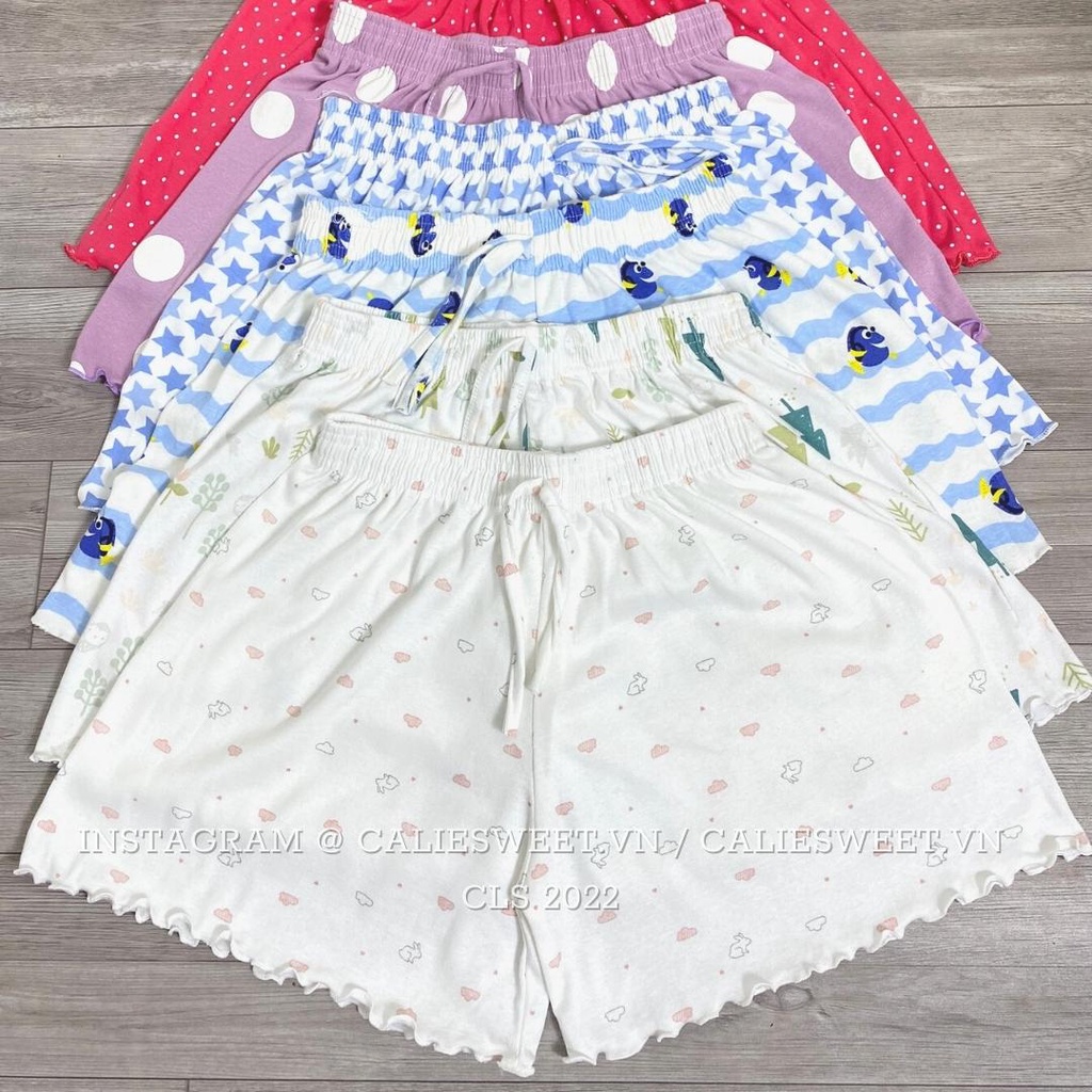Quần ngủ nữ Caliesweet quần đùi nữ chất thun co giãn CLS027