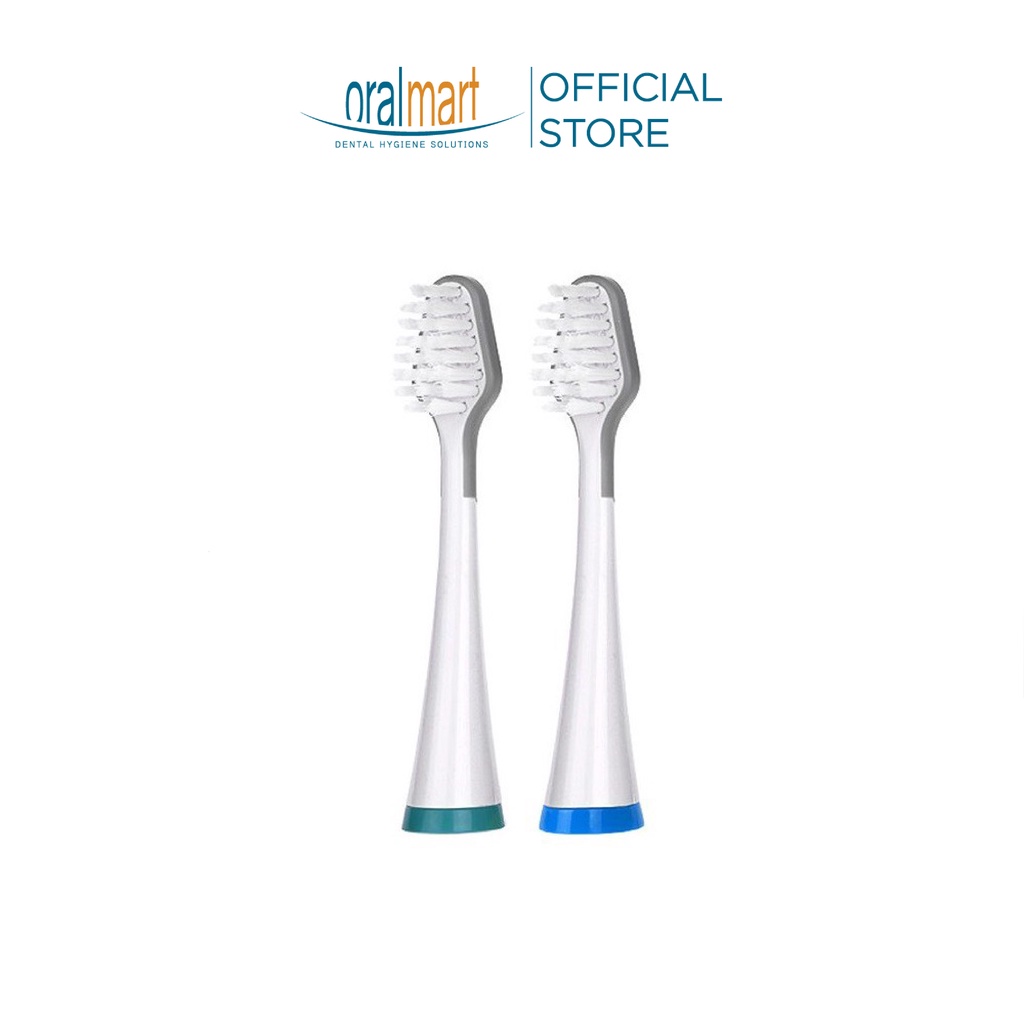 Set 2 đầu bàn chải điện thay thế bàn chải sóng âm WaterJet Sonic Toothbrush