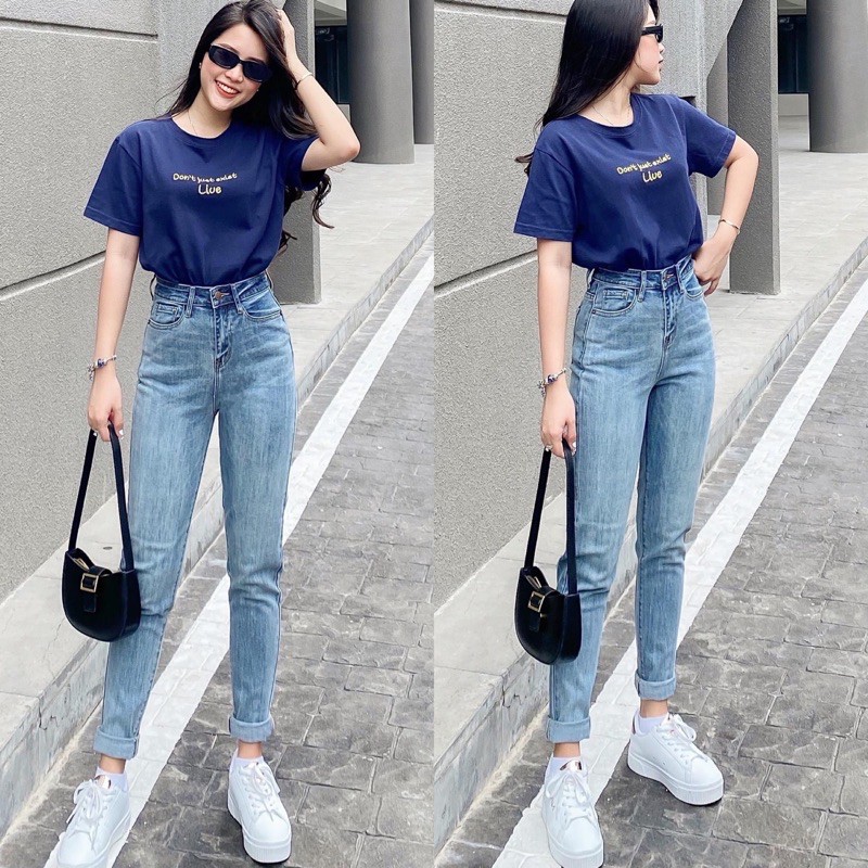 [ẢNH THẬT 100% ]Quần Momjeans Lưng Cao VNXK XUẤT XỊN