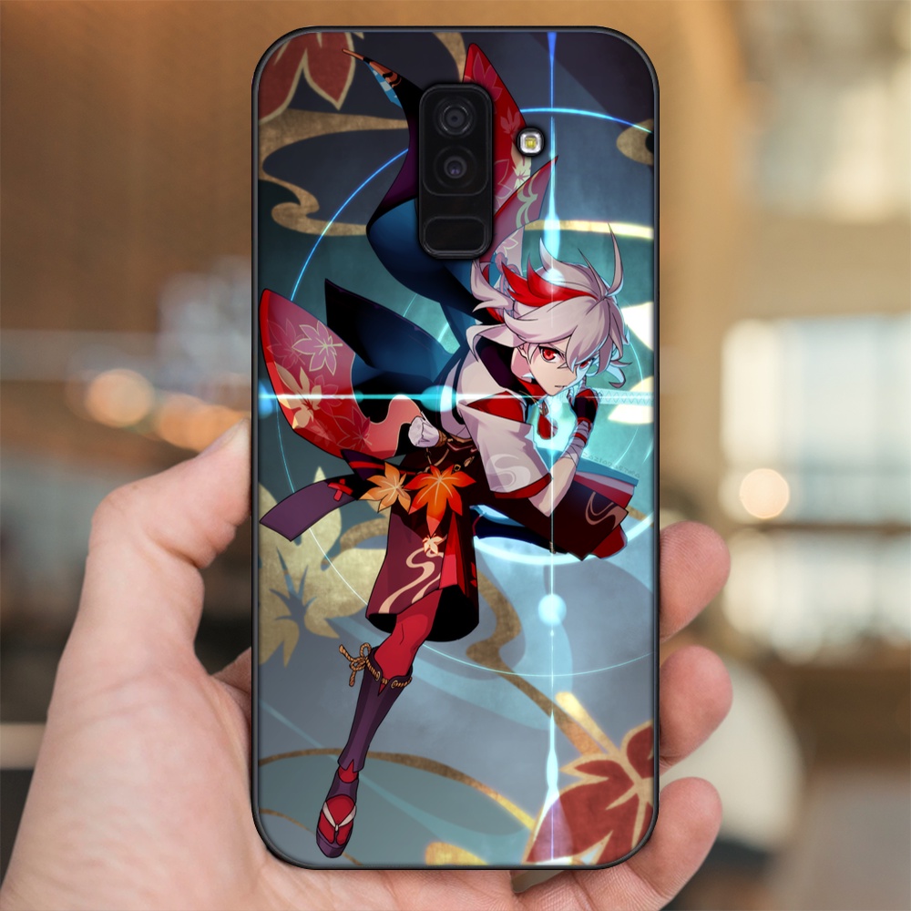 Ốp lưng Samsung A6 Plus viền đen in hình Kazuha Genshin Impact