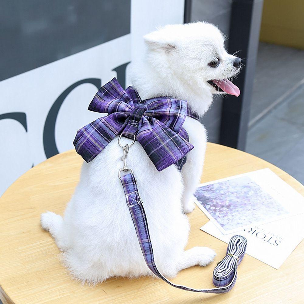 [COD] Bộ Áo Vest + Chân Váy Họa Tiết Sọc Caro Xinh Xắn Cho Chó Chihuahua