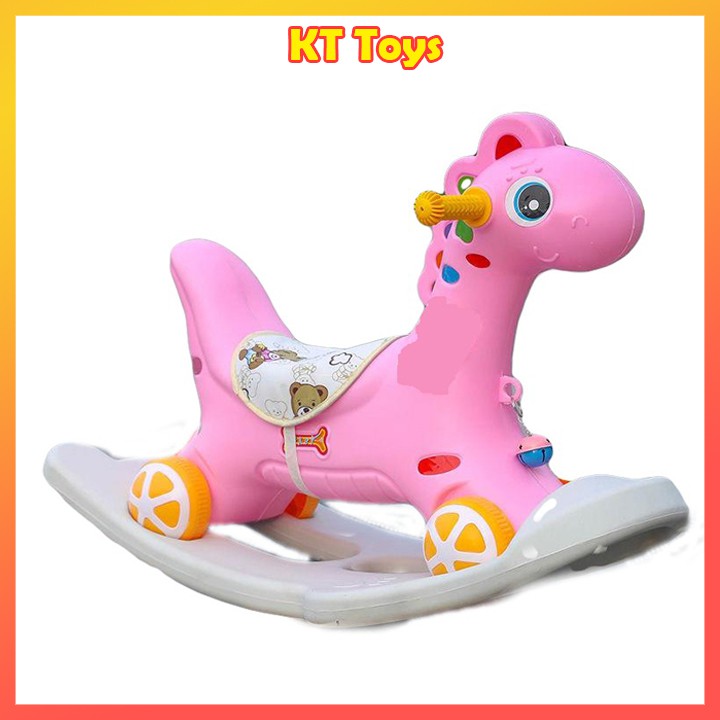 NGỰA BẬP BÊNH CHO BÉ 2 CHỨC NĂNG CÓ NHẠC KT TOYS