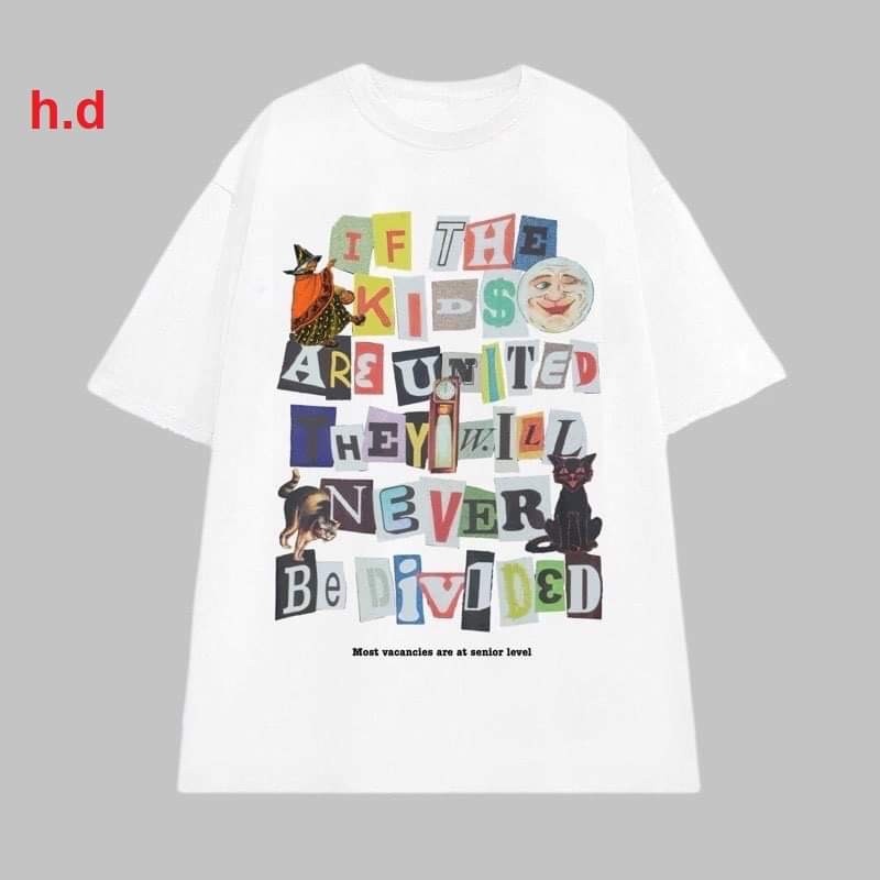 Áo Phông Ngắn Tay In Chữ Thời Trang Cá Tính chất liệu Cotton hình in 5D Nam Nữ mặc đẹp