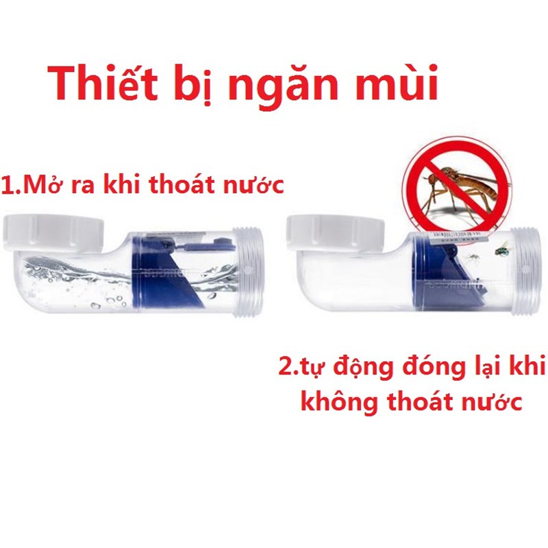 Xi phông thoát nước chậu rửa mặt, tiết kiệm không gian, ngăn mùi hôi