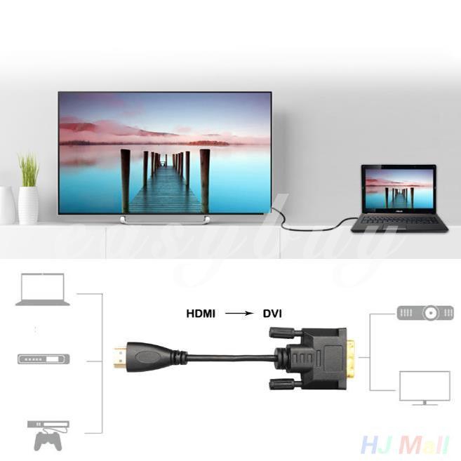 Giắc chuyển đổi từ HDMI Male sang DVI HD 1080P 1M cho LCD HDTV XBOX PS3