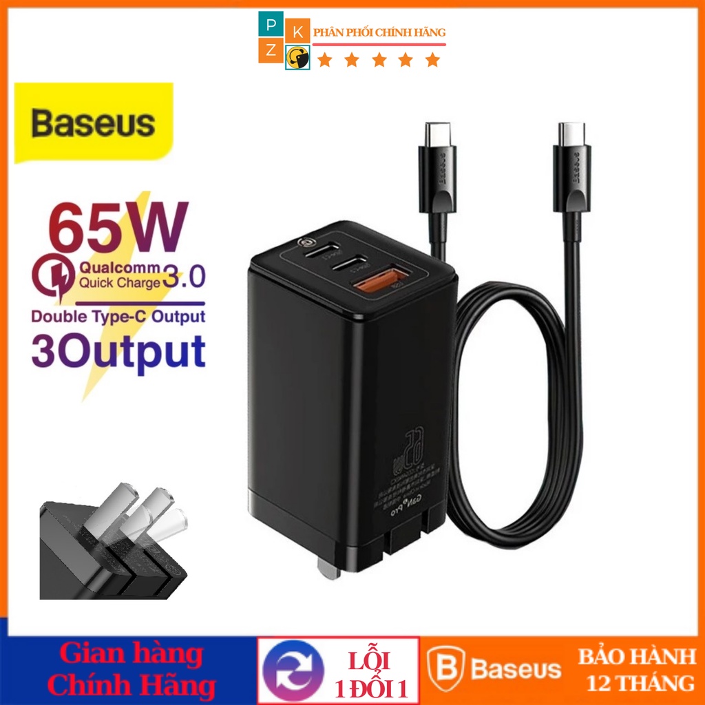 Bộ củ sạc nhanh đa năng Baseus GaN2 Pro 65W / GaN2 Lite 65W Cho Smartphone/ iPad/ Macbook/ Laptop