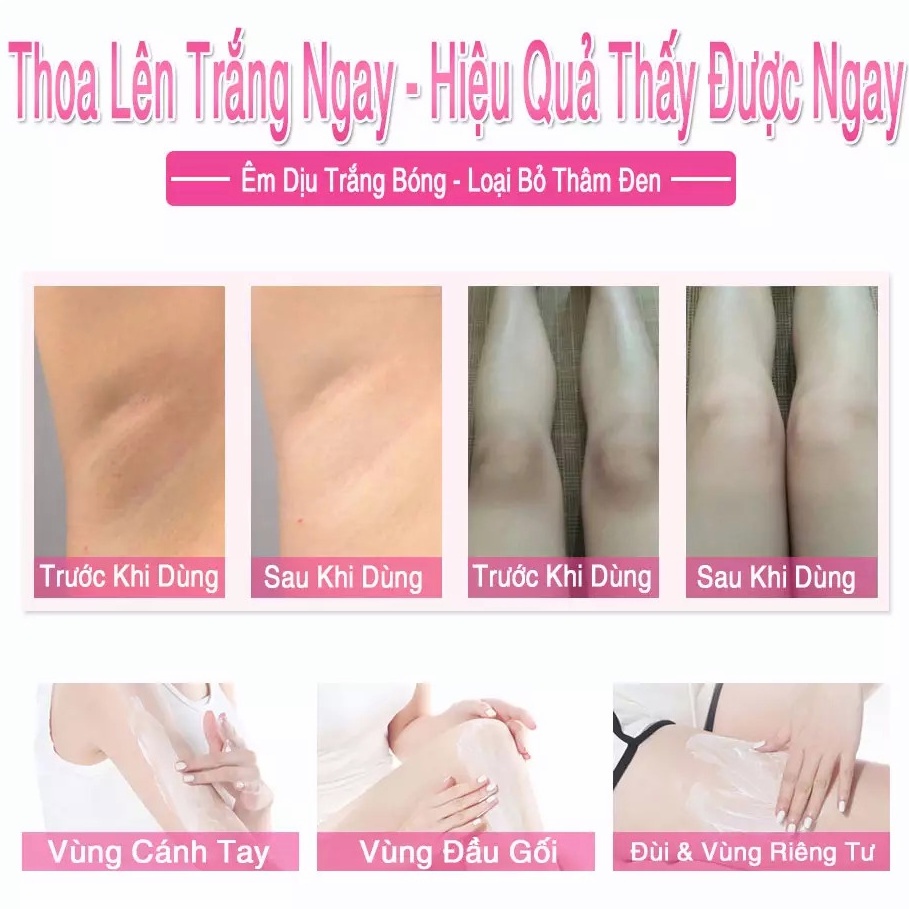 Kem làm trắng da 60g dưỡng trắng body làm hồng nhũ hoa và vùng kín an toàn không có tác dụng phụ