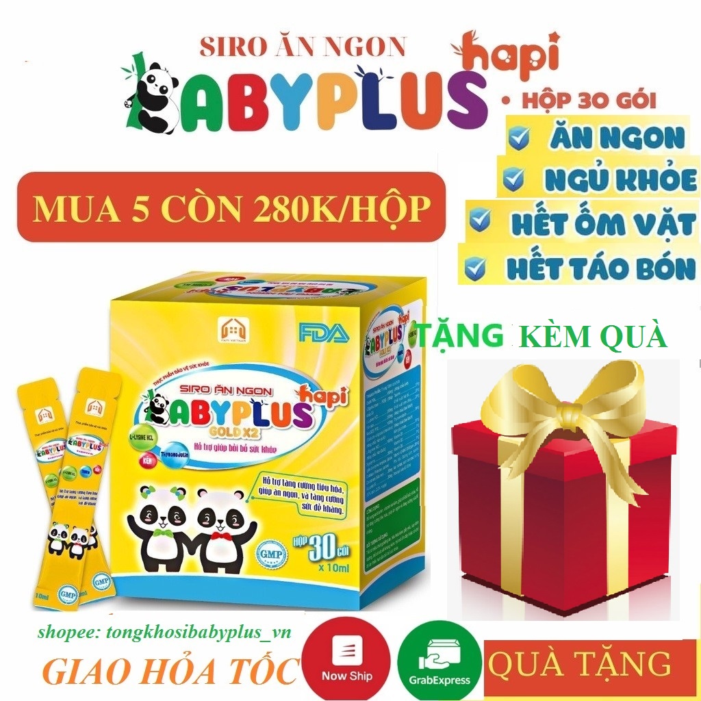 BABY PLUS - Siro Ăn Ngon, Giúp Bé Tăng Cân, Tiêu Hoá Tốt, Tăng Cường Đề Kháng, Hết Táo Bón