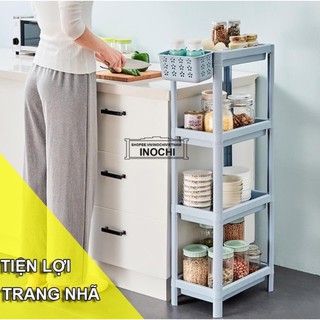 Kệ đa năng chia 2/3/4 tầng Inochi đựng mỹ phẩm thông minh. đựng đồ dùng nhà bếp -4 tầng KET4T