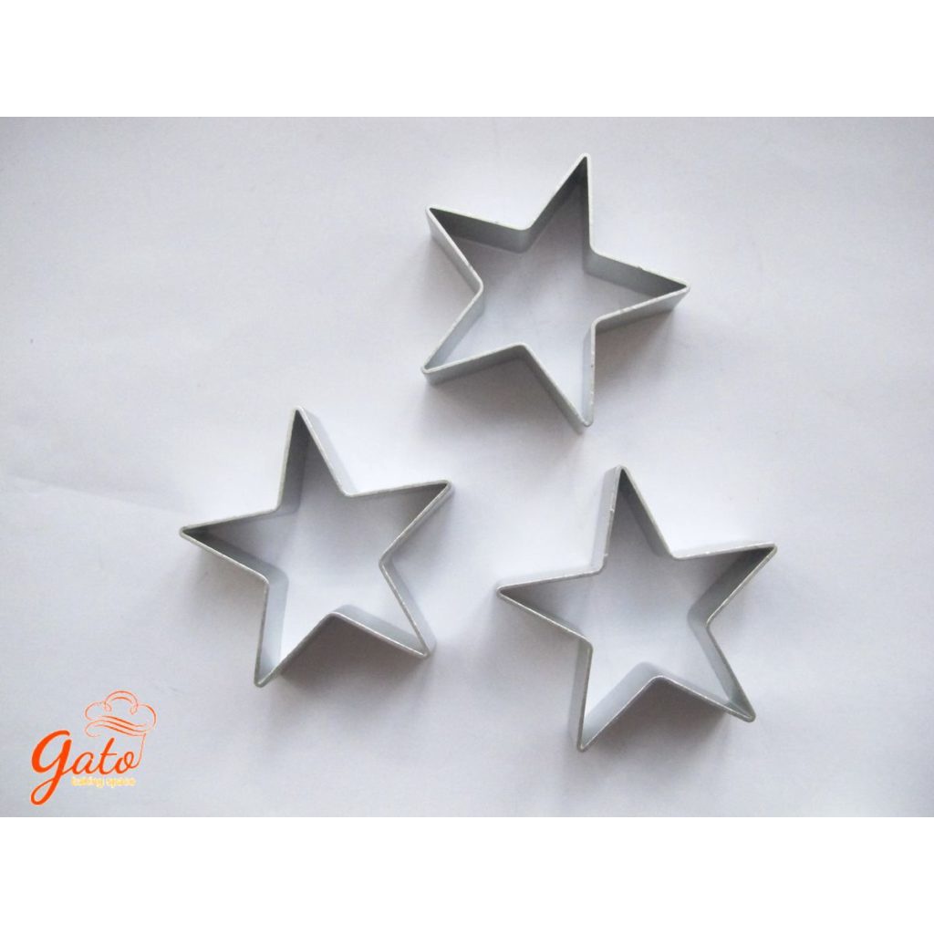 Khuôn nhấn cookie- nhấn bánh quy hình tròn,  ngôi sao, trái tim, bông hoa, tam giác xinh xắn combo 5 khuôn đủ size