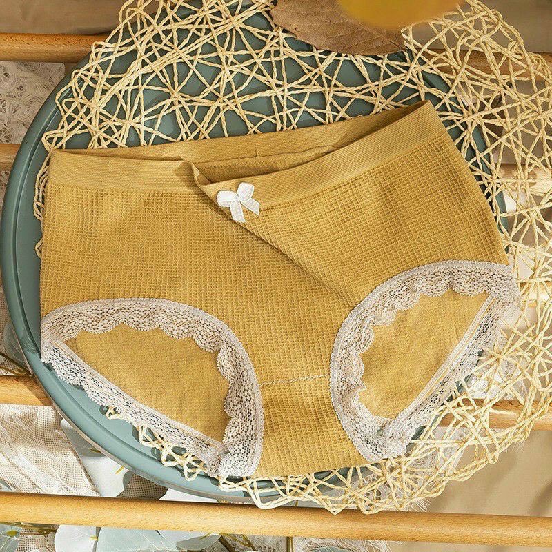 Quần Lót Sợi Tre Thông Hơi Nơ Tông Màu Solid Color 3312