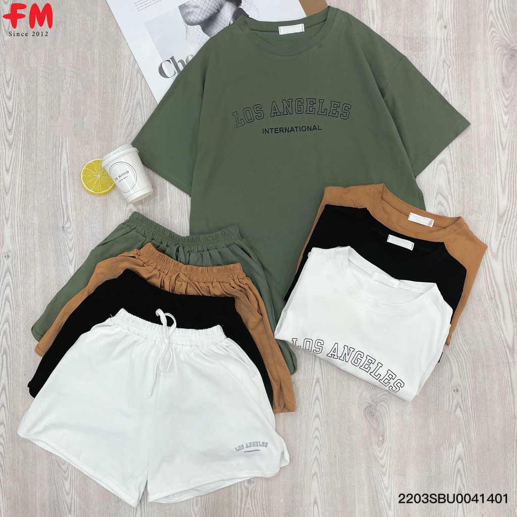 Sét Bộ Thun Đùi Los Angeles Thể Thao Năng Động I Set Đồ Bộ Thun Lạnh Mát Mẻ I Fmstyle Shop 220314020