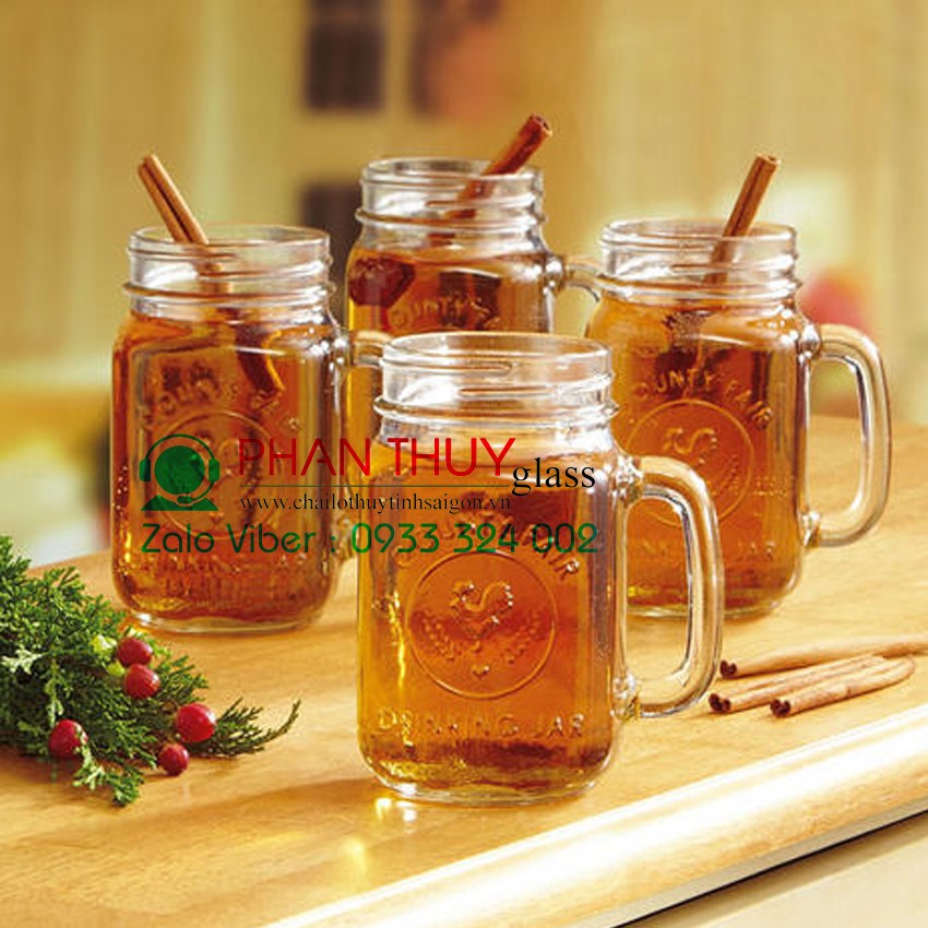 Ly Quai Có nắp 500ml in hình Con Gà