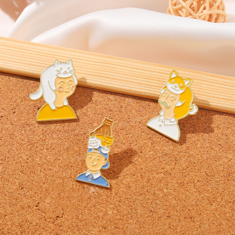 Ghim cài áo hình mèo dễ thương cho nam nữ