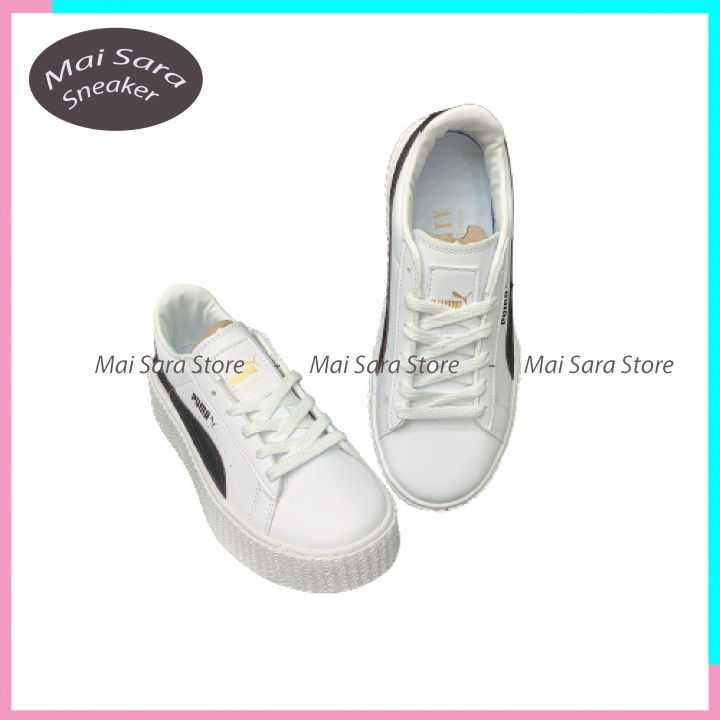 Giày puma trắng sọc đen, giày thể thao tăng chiều cao  mới full phụ kiện hàng cao cấp, full size 36-43 Mai sara | BigBuy360 - bigbuy360.vn