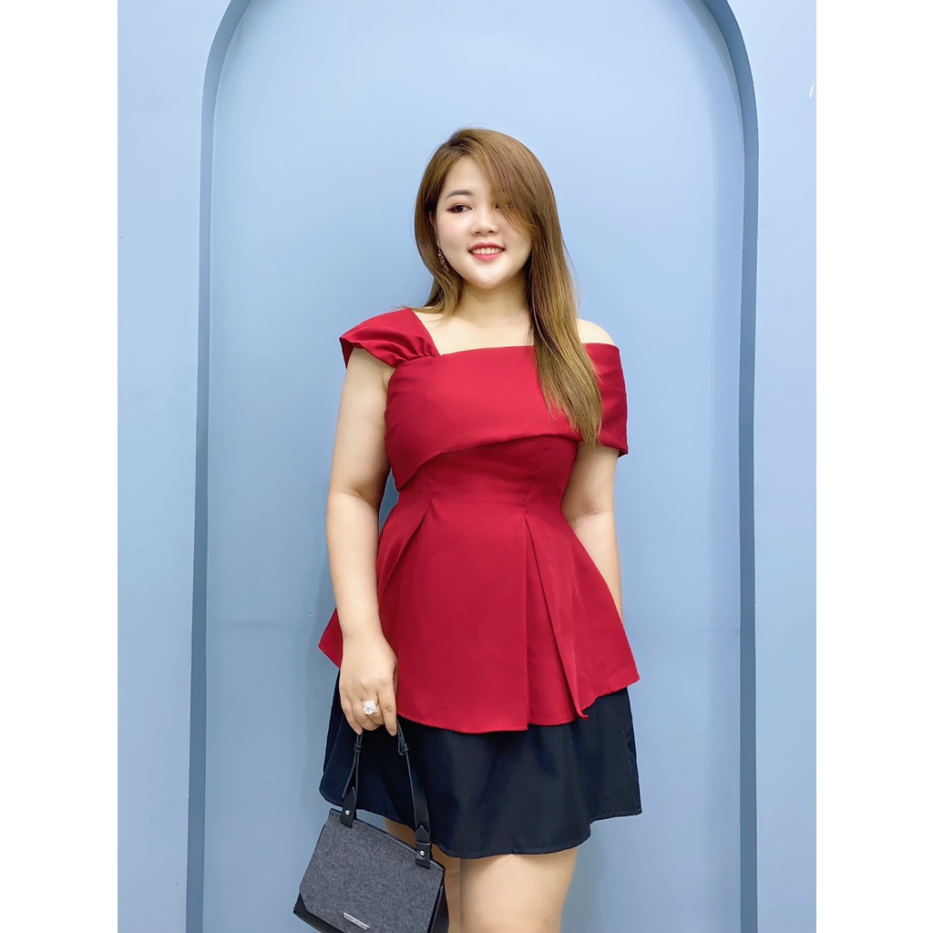 Áo PepLum Rớt Vai 3 Màu Siêu Xinh Dành Cho Chị Em BigSize