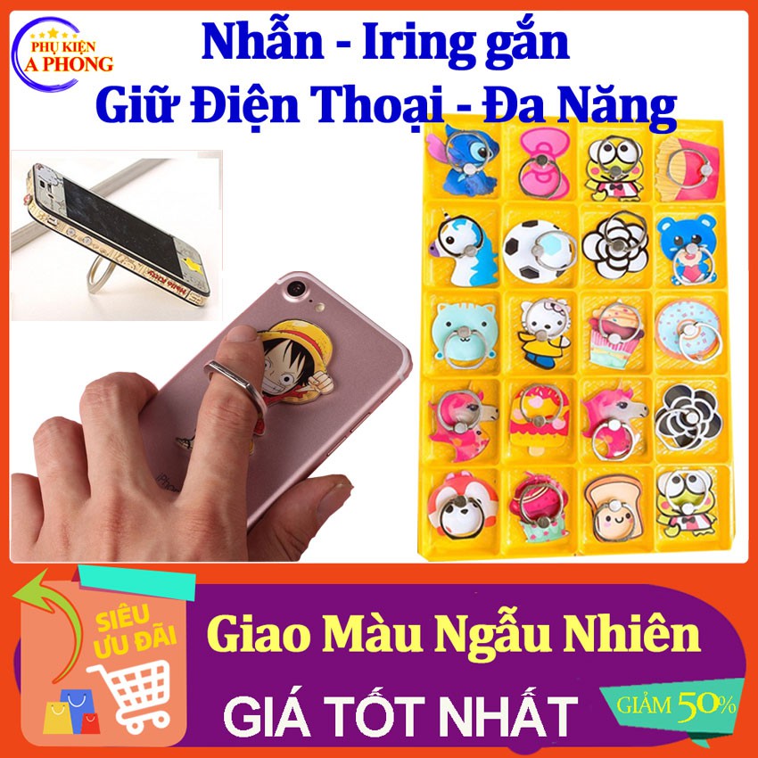 [Rẻ Vô Địch] Đế chống lưng, Iring gắn sau lưng, Pocsocket đa năng kẹp tay cầm điện thoại chống trơn trượt hình dễ thương