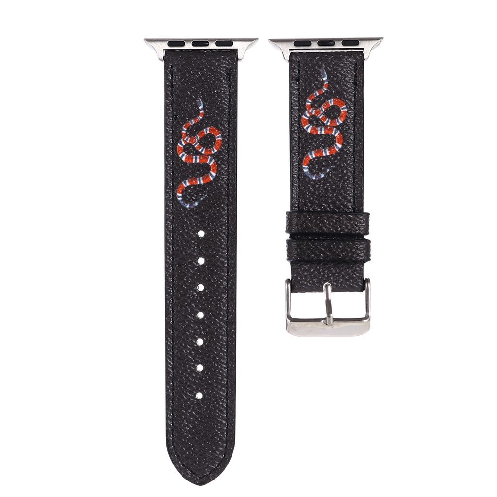 Dây Đồng Hồ Thể Thao Bằng Da PU Họa Tiết GUCCI Cho iWatch Series 3 4 5 6 7
